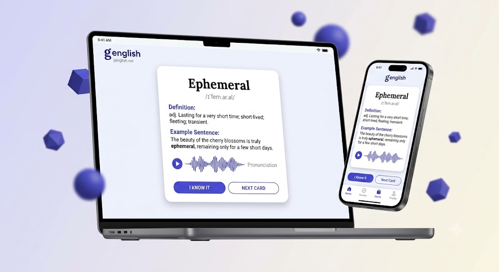 genglish trên máy tính và điện thoại