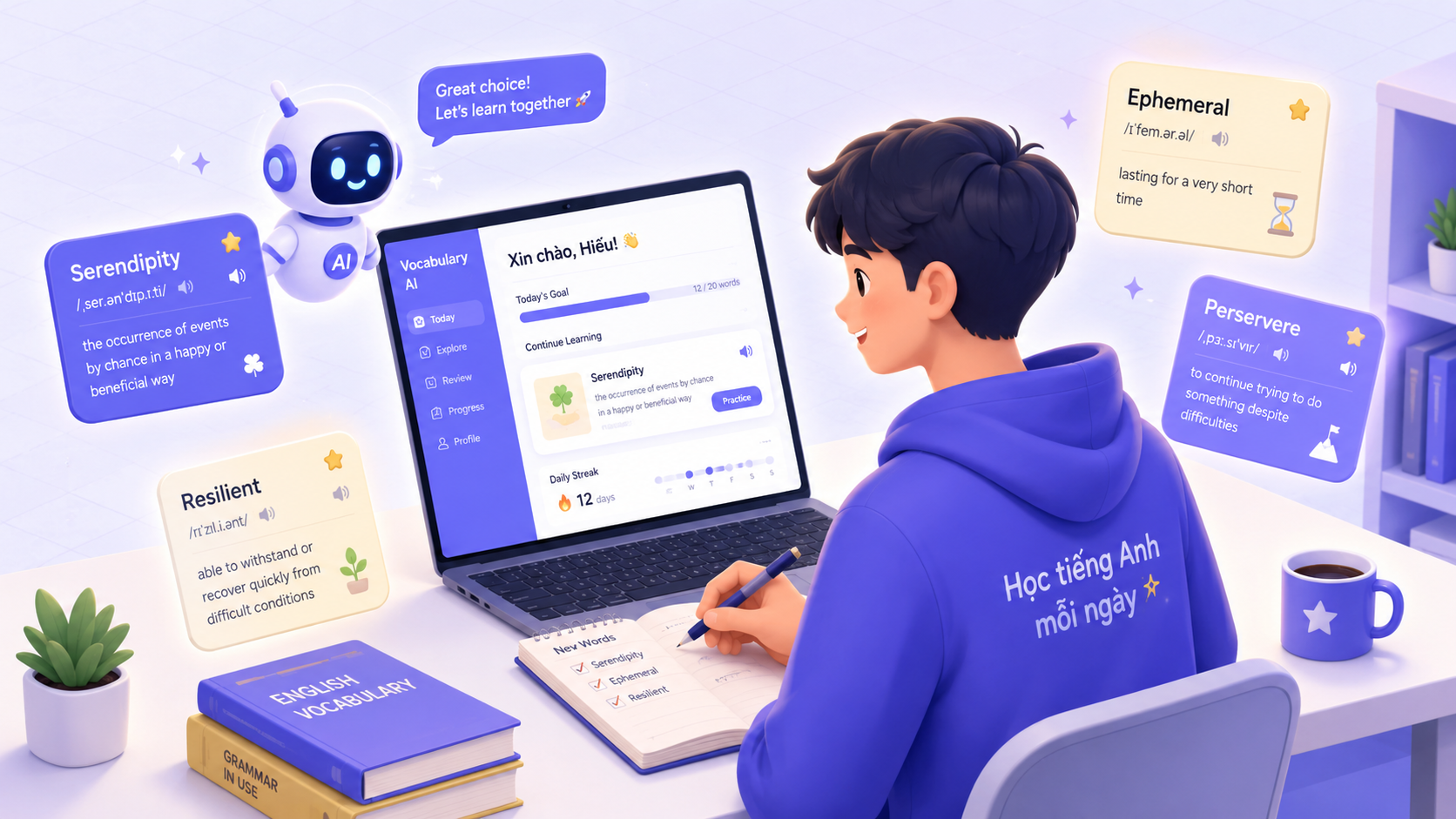 Học tiếng Anh cùng AI genglish